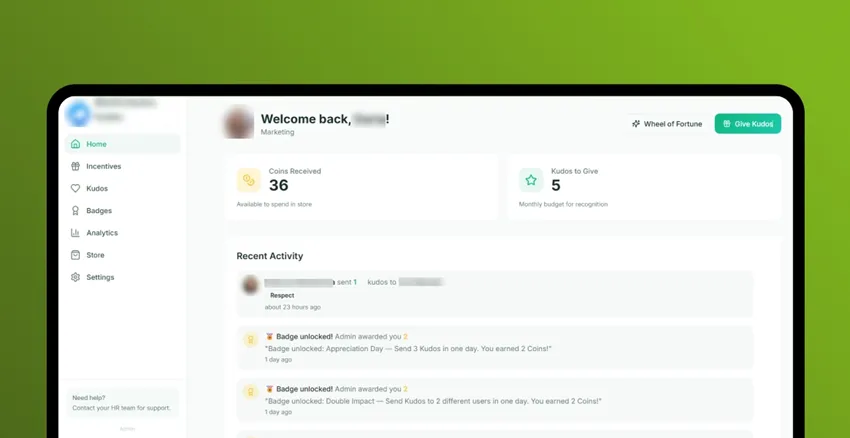 Building a custom employee recognition platform in 8 weeks