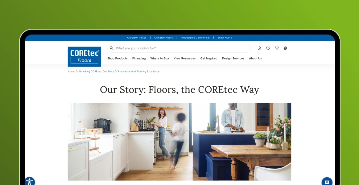 E-commerce platform development for premium flooring brand