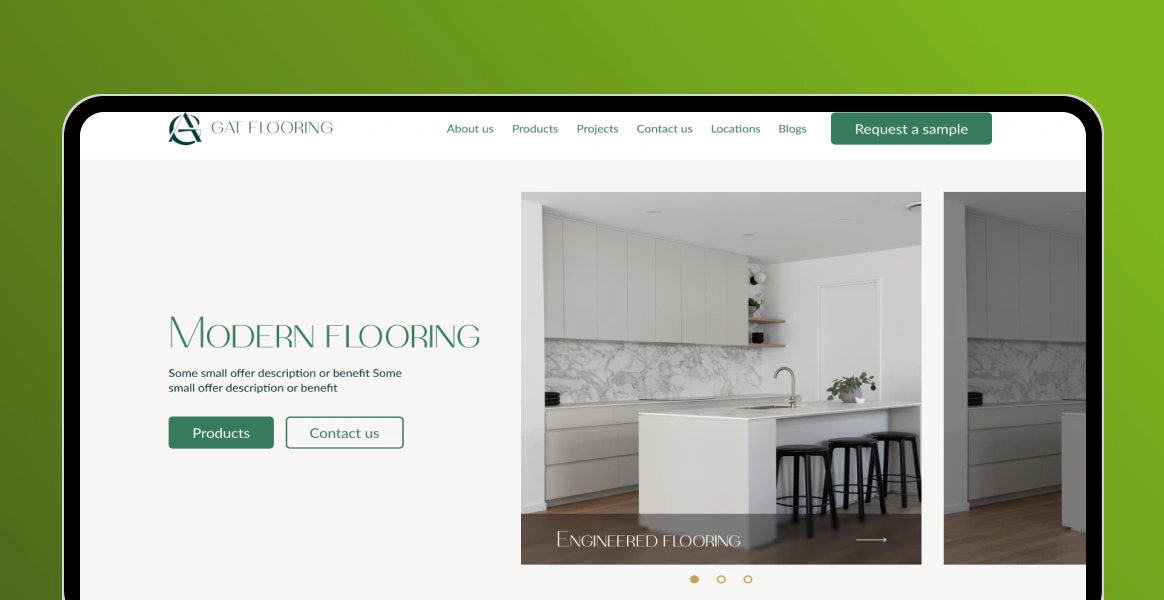 Redesign website for ecommerce flooring company