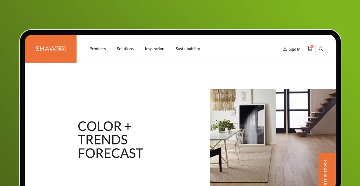 E-commerce system for distributors of carpet manufacturer