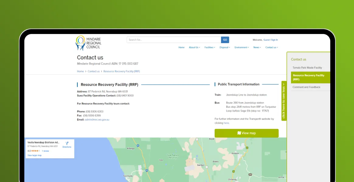 Custom tour booking system for an Australian recycling facility
